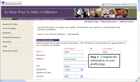 Complete your profile